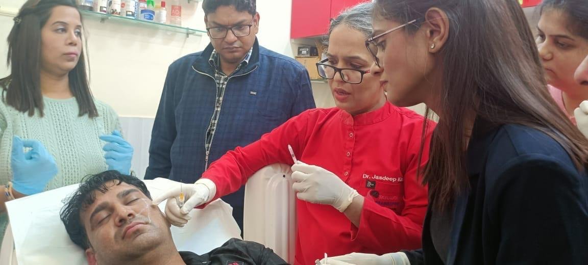 Skincare cosmetology and aesthetic education classroom training